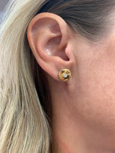 Įkelti vaizdą į galerijos peržiūros priemonę, Black porcelain earrings KLIMT 1