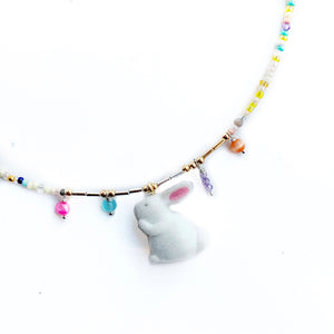 Little bunny colorful necklace