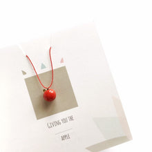 Įkelti vaizdą į galerijos peržiūros priemonę, Red apple ceramic pendant, SNOW WHITE