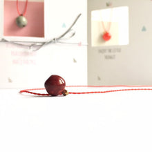 Įkelti vaizdą į galerijos peržiūros priemonę, Red apple ceramic pendant, SNOW WHITE