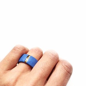 blue porcelain ring