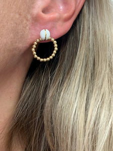 White porcelain earrings PRECIOUS LEONARDO WHITE