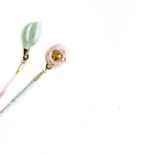Įkelti vaizdą į galerijos peržiūros priemonę, Ceramic mismatch earrings &quot;Sugar bird and its sugar flower&quot;