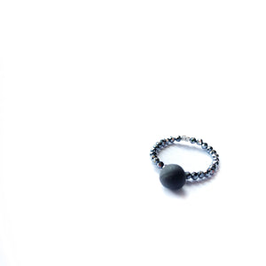 Terahertz and black porcelain ring ALBRECHT