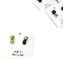 Įkelti vaizdą į galerijos peržiūros priemonę, Black porcelain transformer earrings SIMPLY LEONARDO mixx