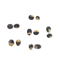 Įkelti vaizdą į galerijos peržiūros priemonę, Black porcelain minimal style earrings CHIPS