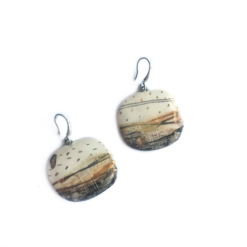 Ceramic earrings “Preila”