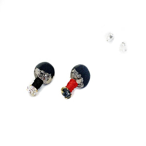 Black porcelain earrings MAGIC MOONS