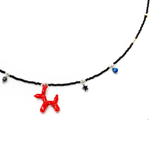 RED BALLOON DOG necklace