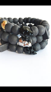 Black porcelain bracelet