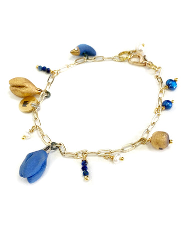 Blue porcelain delicate bracelet BLUE SPRING
