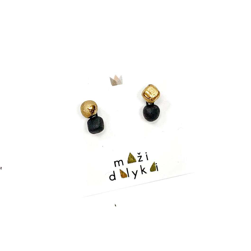 Black porcelain earrings transformers SIMPLE LEONARDO