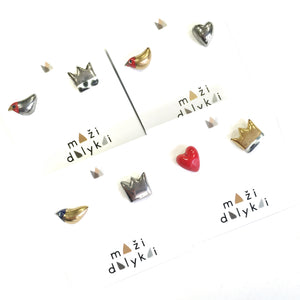 Ceramic mismatched earrings “Autumn queen”
