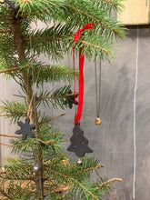 Įkelti vaizdą į galerijos peržiūros priemonę, Christmas tree decorations made from black porcelain