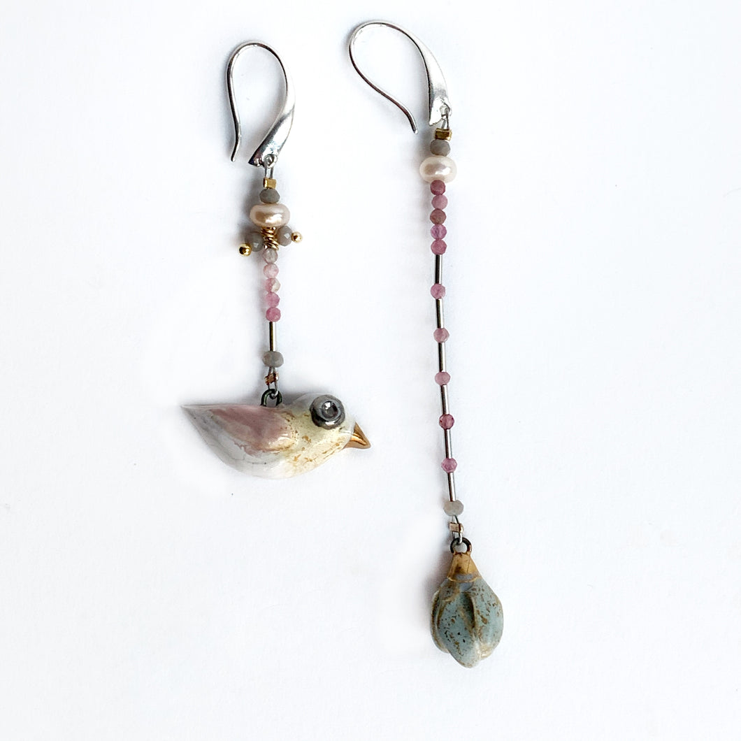 Ceramic mismatched earrings 