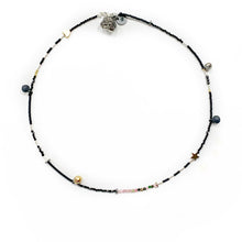 Įkelti vaizdą į galerijos peržiūros priemonę, Minimalistic necklace - bracelet with black porcelain pendants