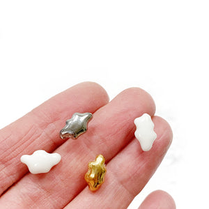White porcelain CLOUDS earrings