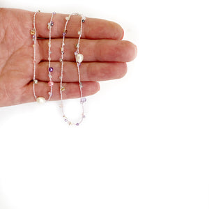 Light and minimalistic necklace-bracelet "RAIN & STAR DUST"