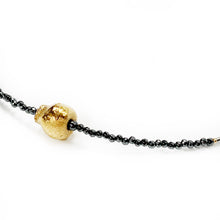 Įkelti vaizdą į galerijos peržiūros priemonę, Necklace with a black porcelain gold plated GARNET fruit