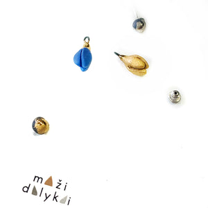 Blue porcelain earrings LOBELIA
