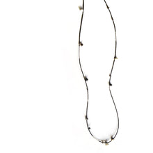 Įkelti vaizdą į galerijos peržiūros priemonę, Black and white porcelain long necklace - bracelet &quot; Little things&quot;