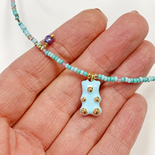 Įkelti vaizdą į galerijos peržiūros priemonę, Blue bear necklace for the little girl