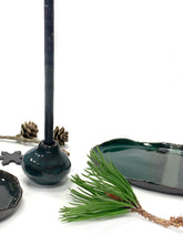 Įkelti vaizdą į galerijos peržiūros priemonę, Mini ceramic candle holder FIG aquamarine