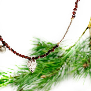 Christmas necklace SILVER CONE