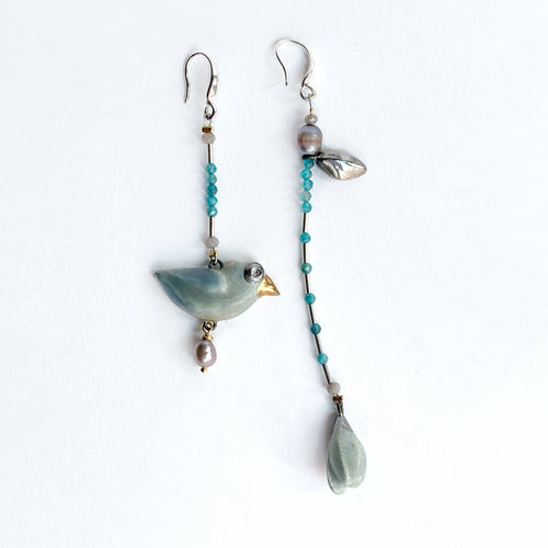 Mismatched ceramic earrings 