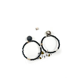 Black porcelain tranforming earrings O2
