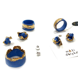 Blue porcelain ring BLUE ETERNITY