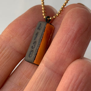 MADE TO ORDER Black porcelain unisex pendant "My personal lucky number"