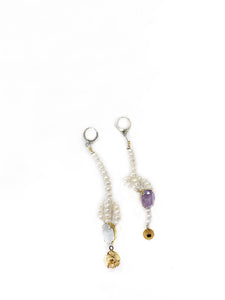 Precious earings with black porcelain VIOLET IS THE ANSWER