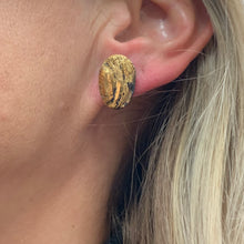 Įkelti vaizdą į galerijos peržiūros priemonę, Black porcelain earrings ANTIENT FINDS