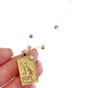 THE MAGICIAN tarot necklace with porcelain