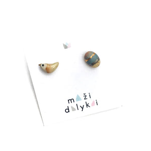 Ceramic mismatched pastel earrings