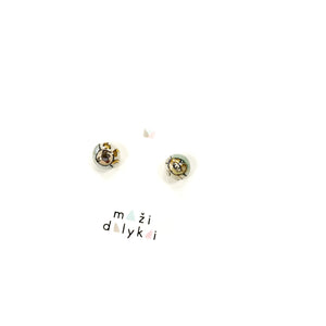 Mini ceramic earrings PASTEL EARTH