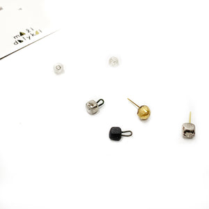 Black porcelain earrings transformers SIMPLE LEONARDO
