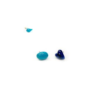 Mini ceramic earrings THREE FRIENDS IN WATER