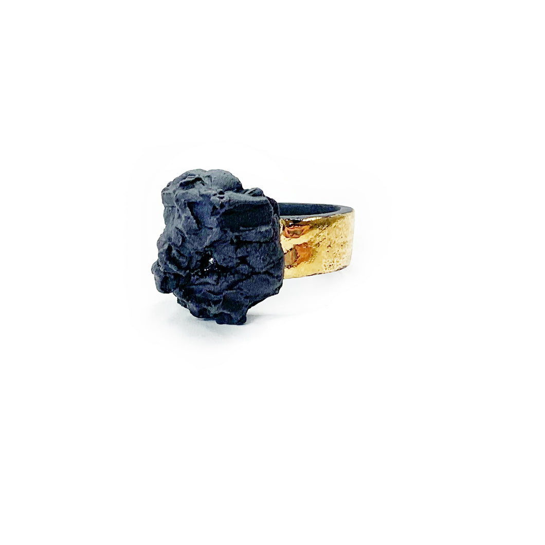Black porcelain ring BLACK DIAMOND