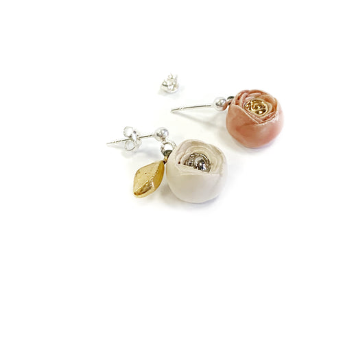 SUGAR ROSES ceramic flower earrings